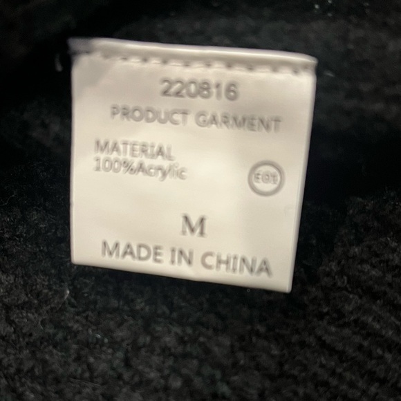 Black Cropped Knit Sweater, medium - Picture 2 of 2